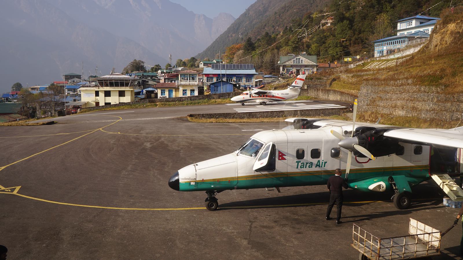 Spent the day at the chaotic Lukla Airport watching flights take off at the most dangerous airport in the world