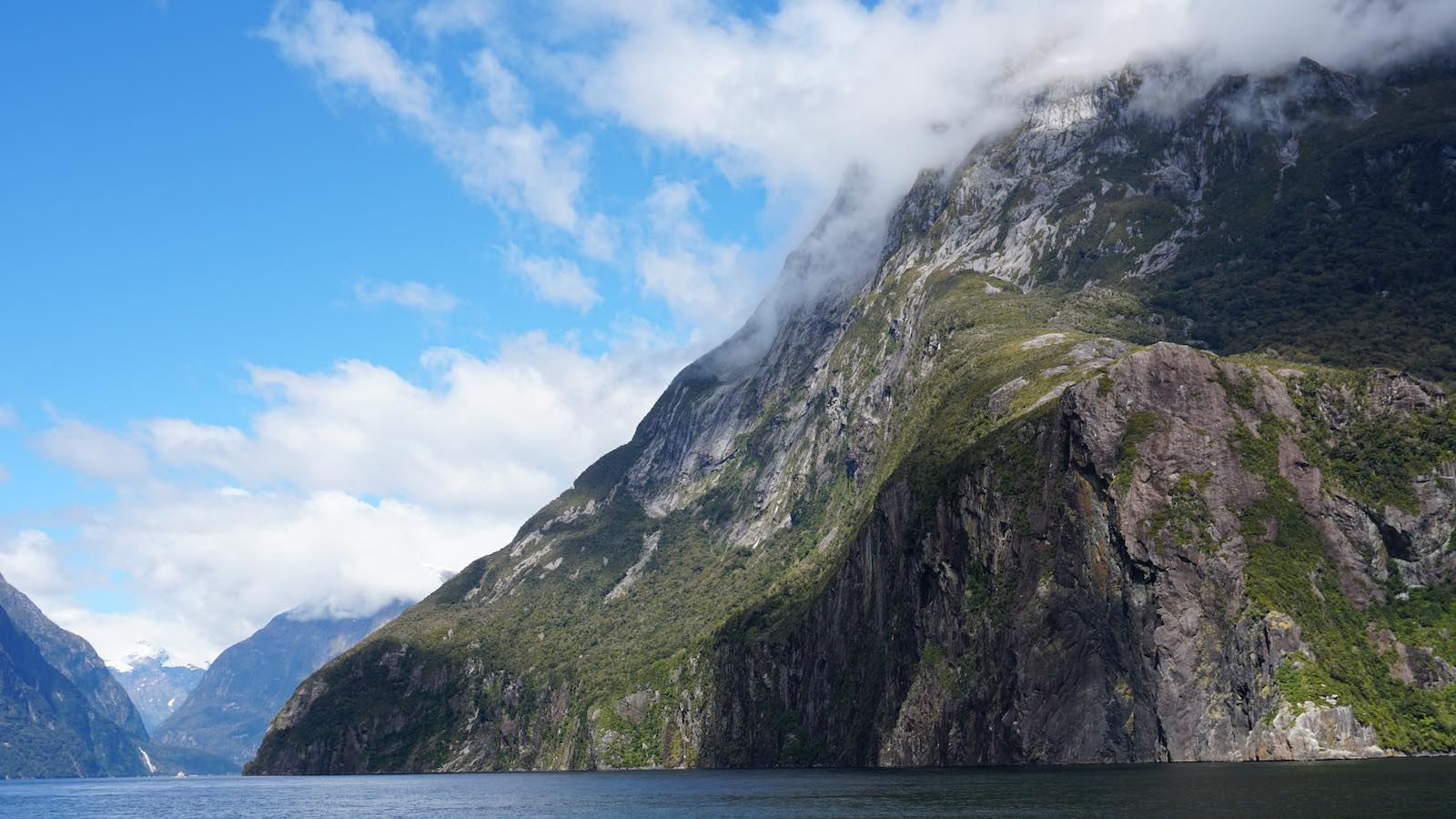 One of the countless glacier carved mountains that make up Milford Sound