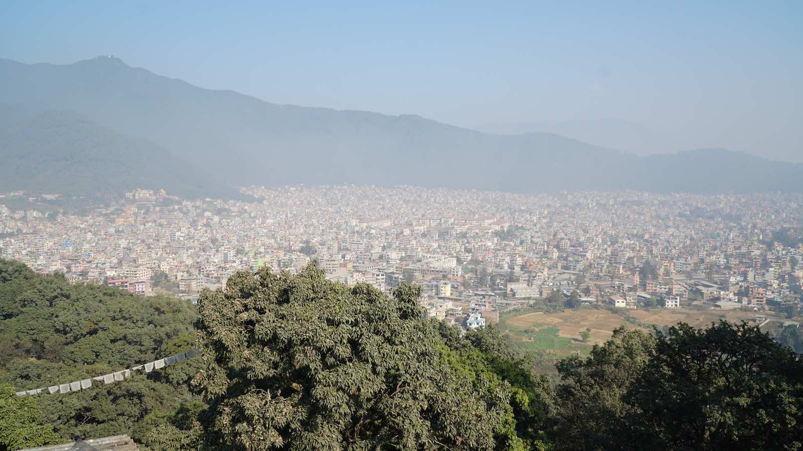 View of just a small slice of Kathmandu. It was like this all around.