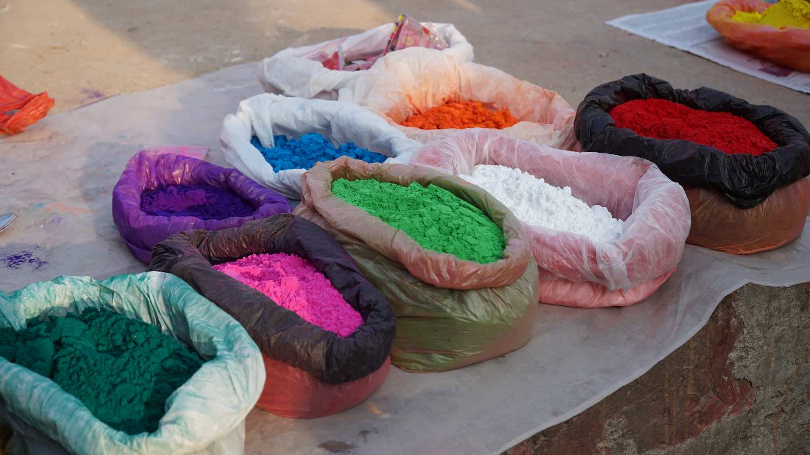 Saw a lot of people on the street selling the festive colored powders.