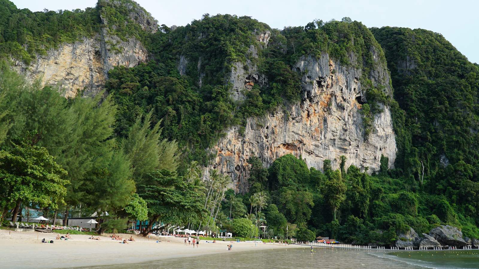 I spent my first day exploring the nearby beach and found a little path at one end that led me around one of these massive limestone cliffs to a much smaller and less crowded side beach.
