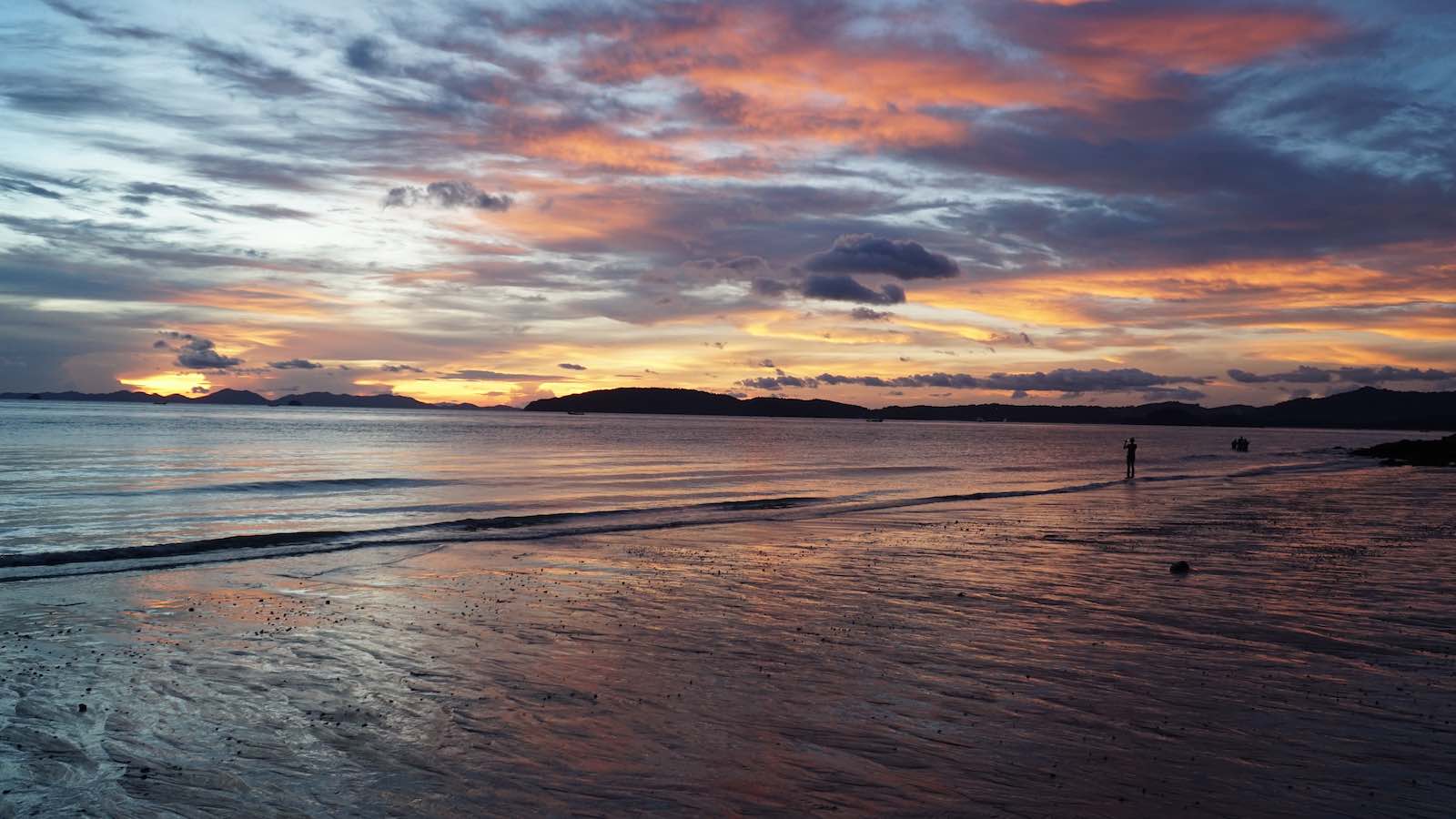 Caught the most dramatic sunset I've ever seen a little ways off Ao Nang Beach in Krabi