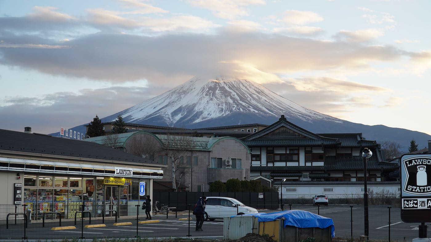 After checking into my hostel, I decided to go over to the local convenience store to get some groceries. It was amazing how the mountain towered over every part of the city.