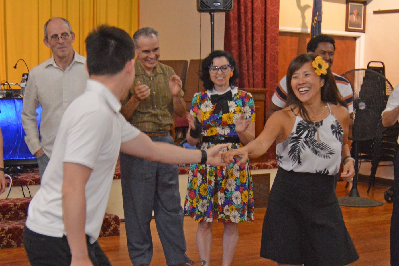 Me dancing Lindy Hop at a birthday jam. This dance is pure joy.