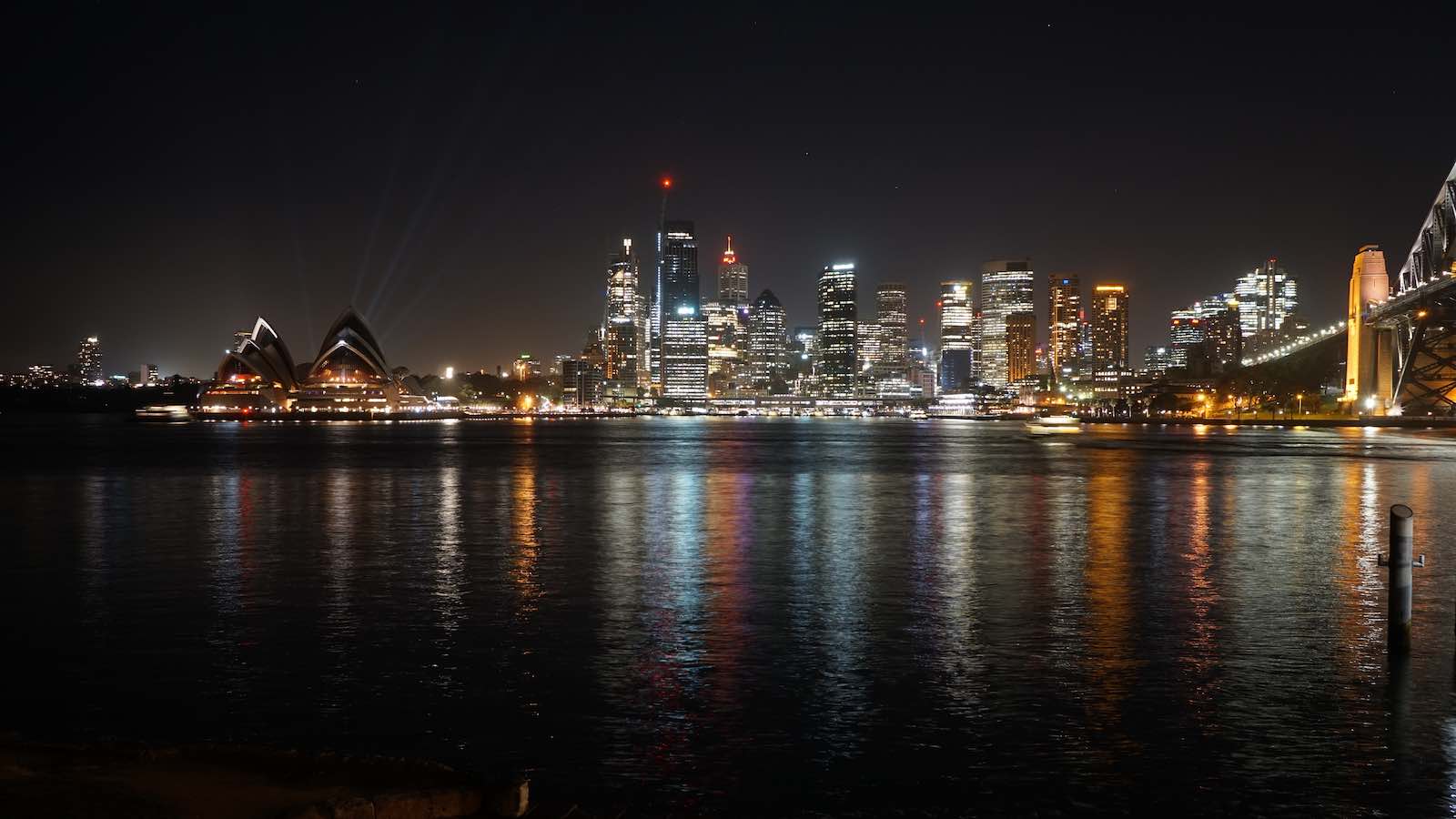 At night I went across the harbor to catch a view of the Sydney skyline at night